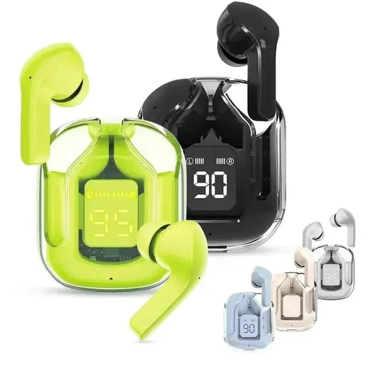 Original T2 Wireless Bluetooth Earphone Transparent HIFI Headphones LED Power Digital Display Stereo Sound Earphones for Xiaomi GLOBGRIP®