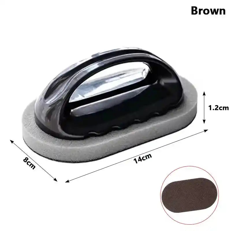 Magic Emery Sponge Brush Wipe Eraser Cleaner Kitchen Bath Rust Strong Decontamination Cleaning Tools With Handle Household Tools - GLOBGRIP®
