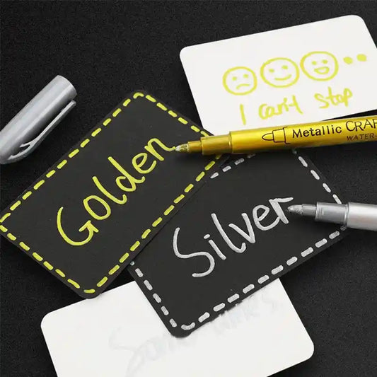 Metallic Brush Marker Pens | Gold & Silver Art Markers | GLOBGRIP® GLOBGRIP®