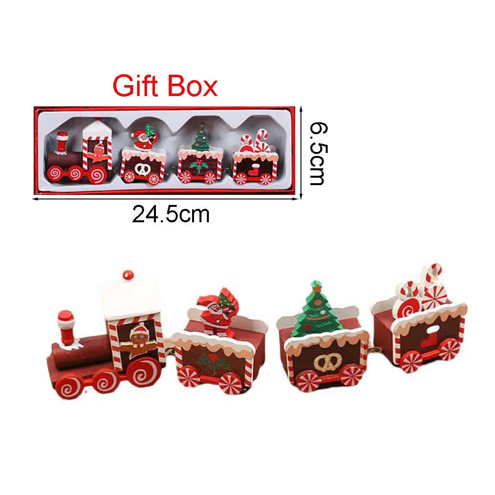 Christmas Wood Train Decoration,Christmas Ornaments With Moving Train,Home Noel,Happy New Year 2025 Gifts GLOBGRIP®