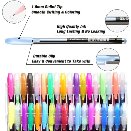 ✨ 12/24pcs Metallic Glitter Gel Pens GLOBGRIP®