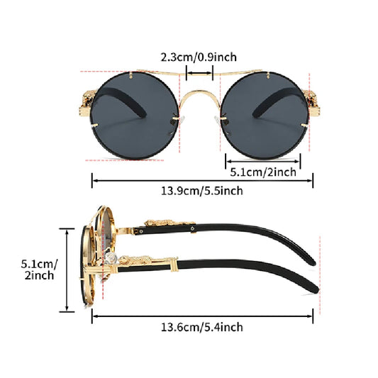 Vintage Round Sunglasses Men Fashion GLOBGRIP®