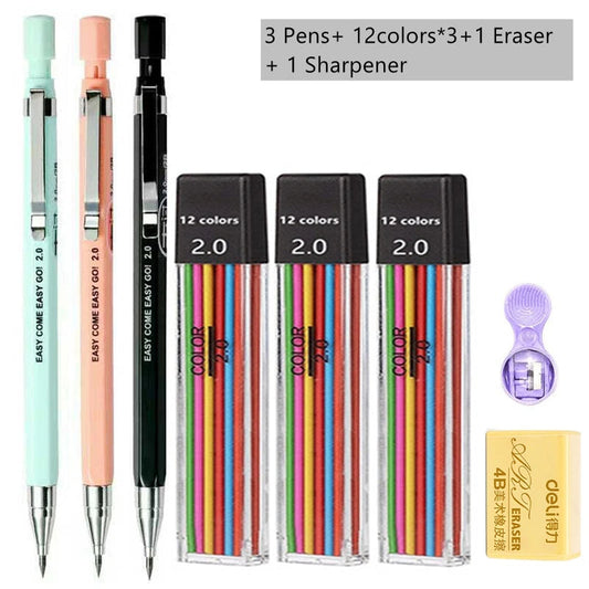 2.0 mm Mechanical Pencil | 2B Black Lead Drawing & Writing Tool | GLOBGRIP® GLOBGRIP®