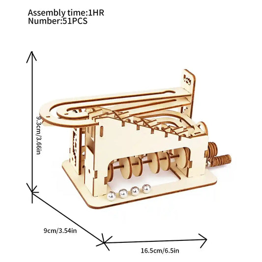 Spiral Marble Run Puzzle | 3D Wooden DIY Model Kit | GLOBGRIP® GLOBGRIP®