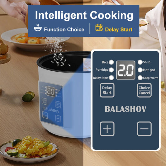 Electric Rice Cooker Single Double Layer Intelligent Automatic Home Mini Kitchen Cooker 220V/EU Plug MultiCooker Steamed Rice P GLOBGRIP®