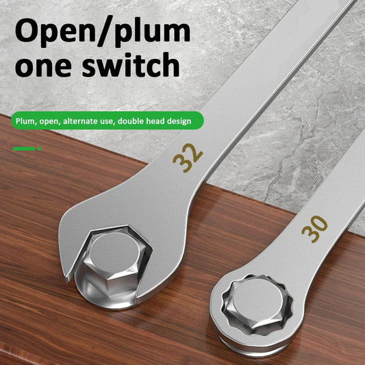 Ultra-thin Open End Wrench 5-32MM Ratchet Wrenches Universal Spanners Dual-purpose Wrench for Bicycle Motorcycle Car Repair Tool GLOBGRIP®