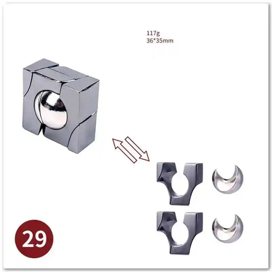 Metal Brain Teaser Puzzle | Classic IQ Logic Game Toy | GLOBGRIP® GLOBGRIP®