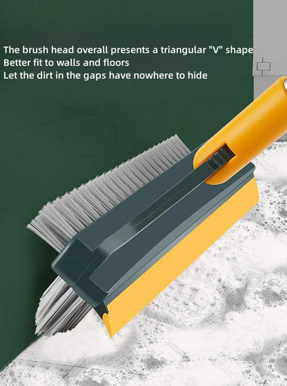 3 In 1 Cleaning Brush Cleaner Brush For Cleaning Bathroom Brush With Long Handle Rotating Floor Brush Crevice Brush GLOBGRIP®