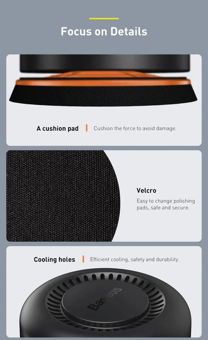 Baseus Wireless Car Polisher Machine – Cordless Electric Wax GLOBGRIP®