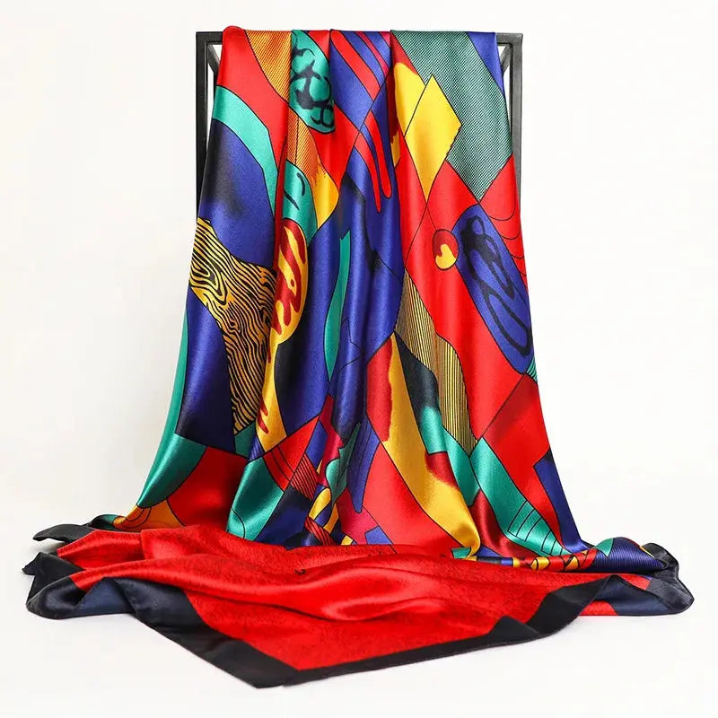 Luxury Silk Satin Square Scarf | Industrial Anti-Slip Solution GLOBGRIP®