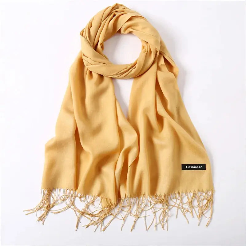 Solid Women's Cashmere Scarf | Industrial Anti-Slip Solution GLOBGRIP®