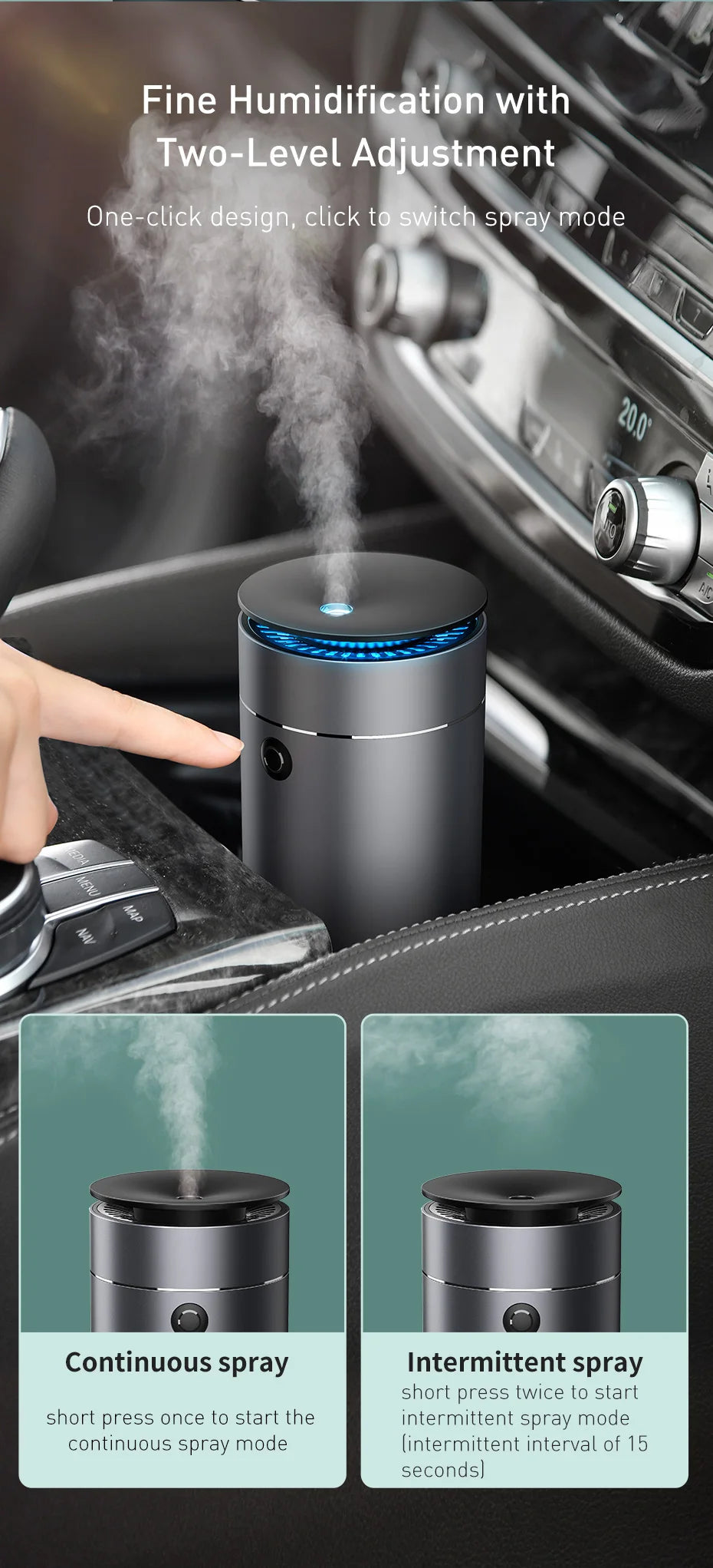 🌬️ Car Diffuser & Humidifier GLOBGRIP®