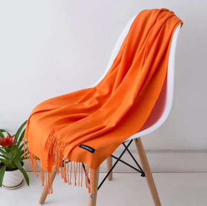 Solid Women's Cashmere Scarf | Industrial Anti-Slip Solution GLOBGRIP®