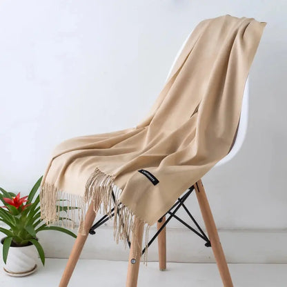 Solid Women's Cashmere Scarf | Industrial Anti-Slip Solution GLOBGRIP®