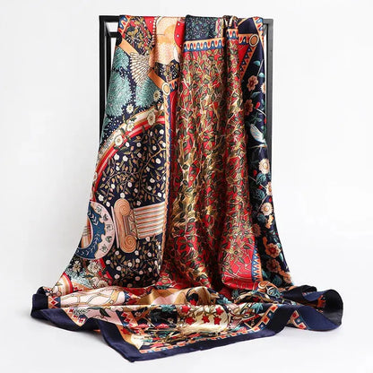 Luxury Silk Satin Square Scarf | Industrial Anti-Slip Solution GLOBGRIP®