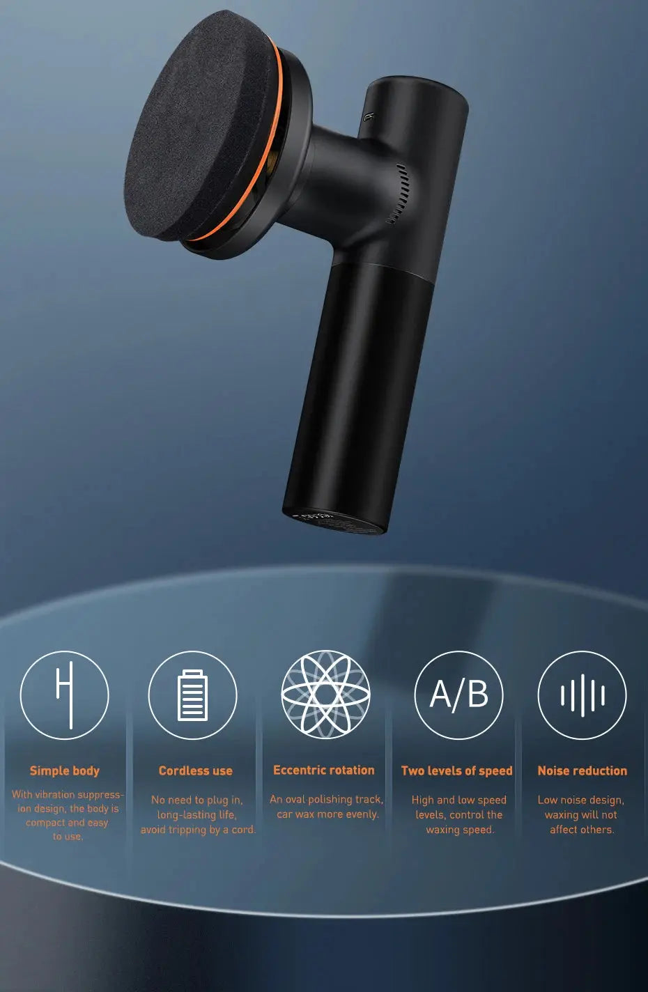 Baseus Wireless Car Polisher Machine – Cordless Electric Wax GLOBGRIP®