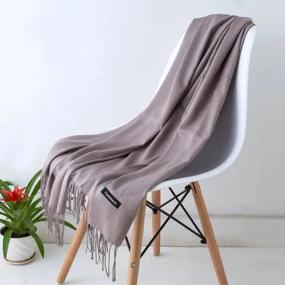 Solid Women's Cashmere Scarf | Industrial Anti-Slip Solution GLOBGRIP®