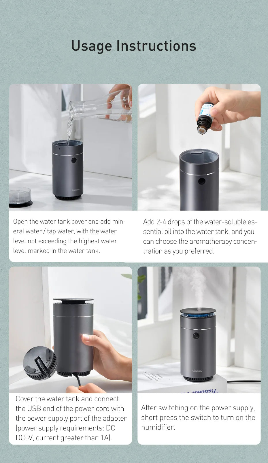 🌬️ Car Diffuser & Humidifier GLOBGRIP®