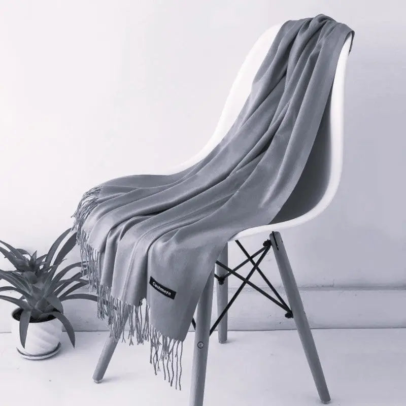 Solid Women's Cashmere Scarf | Industrial Anti-Slip Solution GLOBGRIP®