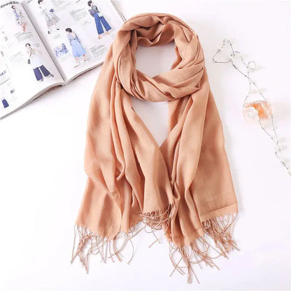 Solid Women's Cashmere Scarf | Industrial Anti-Slip Solution GLOBGRIP®