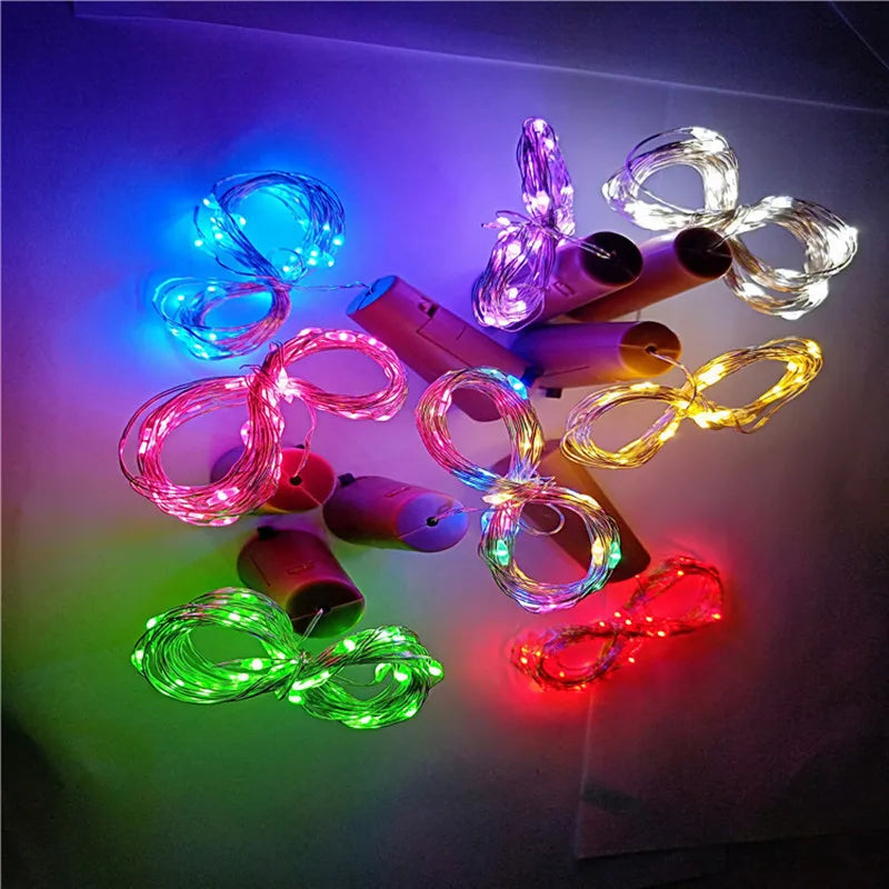 6pcs Bottle Light Battery Power LED Wine Bottle Cork Light String Fairy Christmas Garland for Bar Wedding Xmas Party Decoration GLOBGRIP®