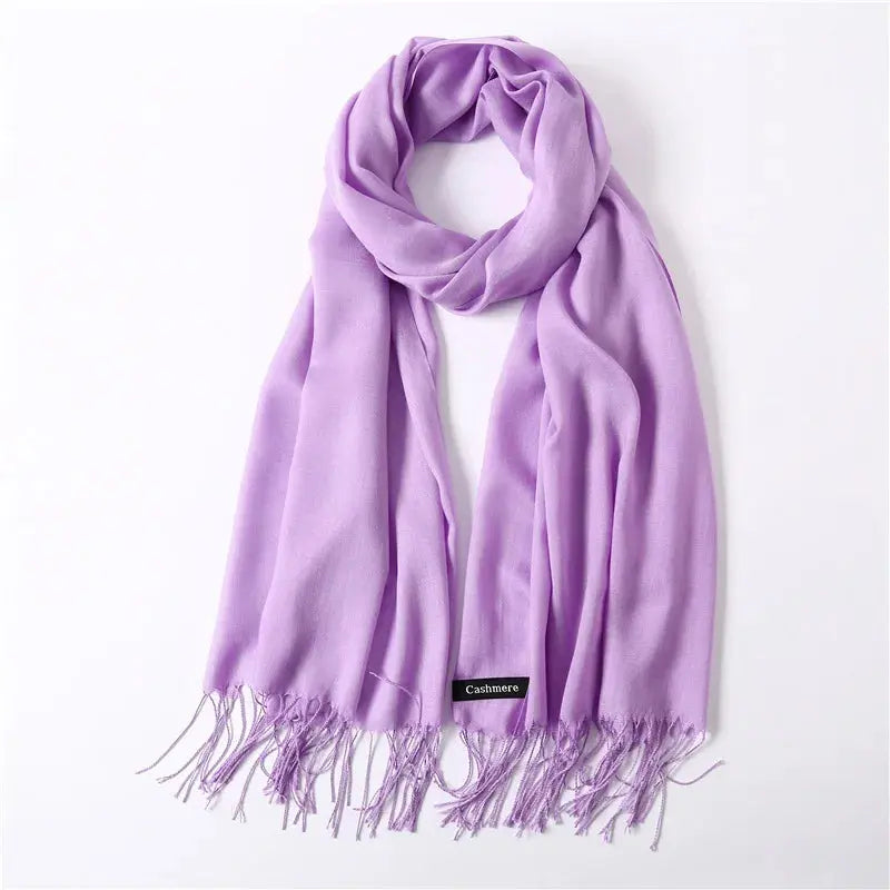 Solid Women's Cashmere Scarf | Industrial Anti-Slip Solution GLOBGRIP®