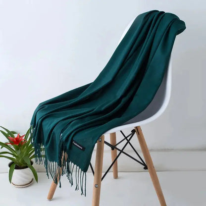 Solid Women's Cashmere Scarf | Industrial Anti-Slip Solution GLOBGRIP®