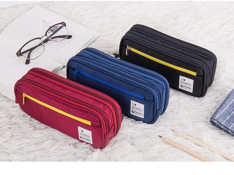 Large Capacity Pencil Case Stationery Cute Boys Girls Gift Pen Bag Pen Box Pencil Cases Storage Student School Office Supplies GLOBGRIP®