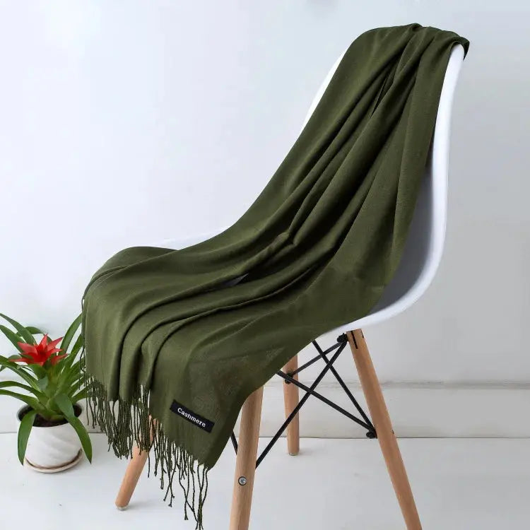 Solid Women's Cashmere Scarf | Industrial Anti-Slip Solution GLOBGRIP®