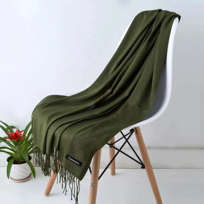 Solid Women's Cashmere Scarf | Industrial Anti-Slip Solution GLOBGRIP®