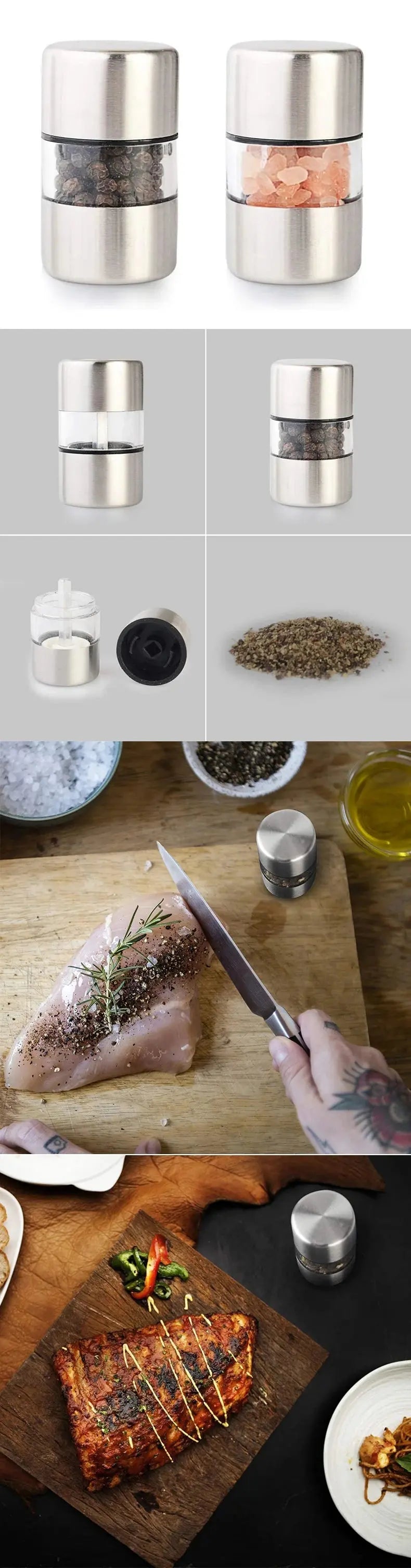 Manual Salt Pepper Grinder | Industrial Anti-Slip Solution GLOBGRIP®