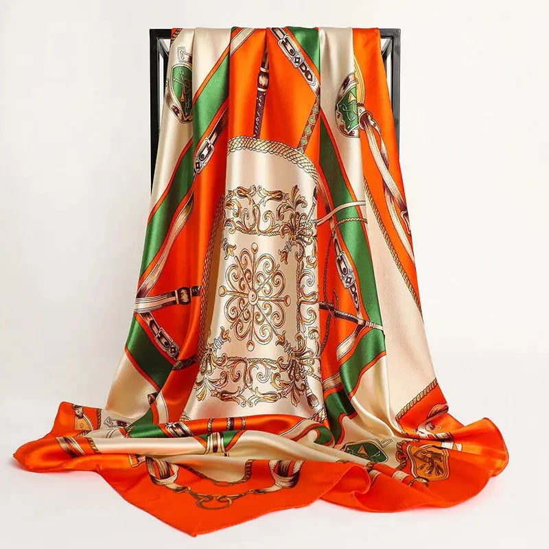 Luxury Silk Satin Square Scarf | Industrial Anti-Slip Solution GLOBGRIP®