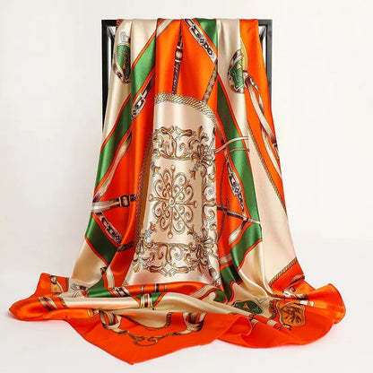 Luxury Silk Satin Square Scarf | Industrial Anti-Slip Solution GLOBGRIP®