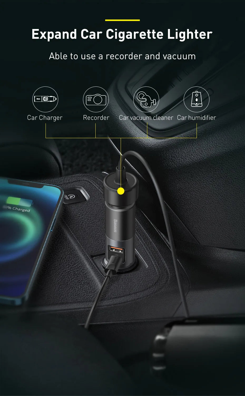 ⚡ 120W Car Charger Splitter GLOBGRIP®