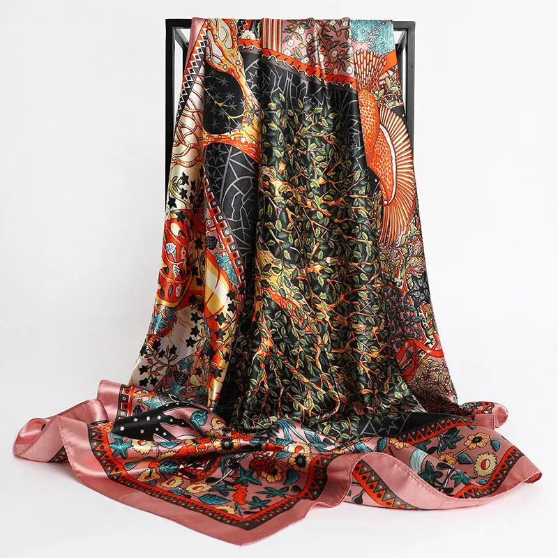 Luxury Silk Satin Square Scarf | Industrial Anti-Slip Solution GLOBGRIP®