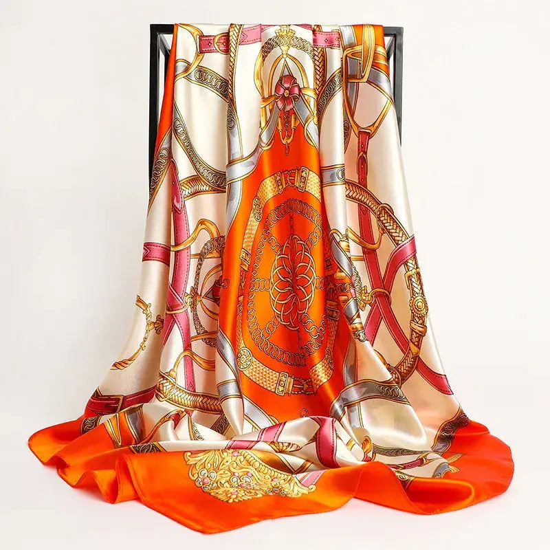 Luxury Silk Satin Square Scarf | Industrial Anti-Slip Solution GLOBGRIP®