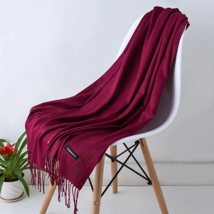 Solid Women's Cashmere Scarf | Industrial Anti-Slip Solution GLOBGRIP®