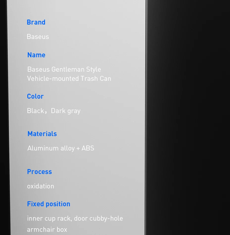 🗑️ Car Trash Bin GLOBGRIP®