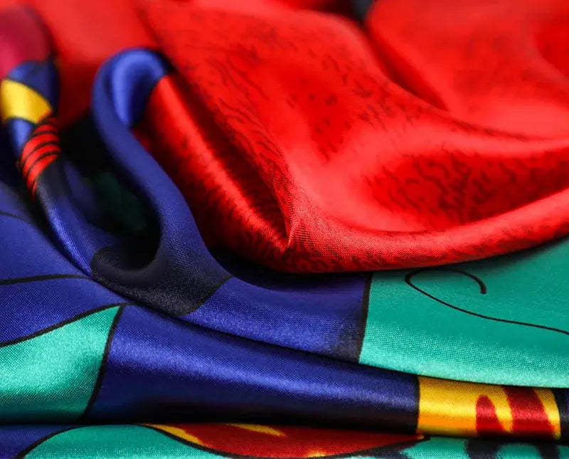 Luxury Silk Satin Square Scarf | Industrial Anti-Slip Solution GLOBGRIP®