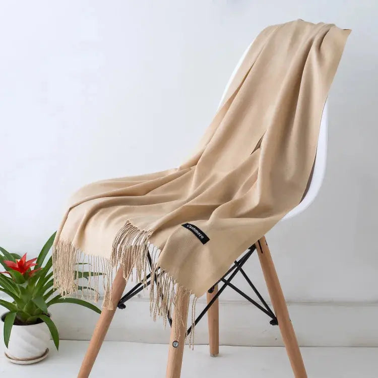 Solid Women's Cashmere Scarf | Industrial Anti-Slip Solution GLOBGRIP®
