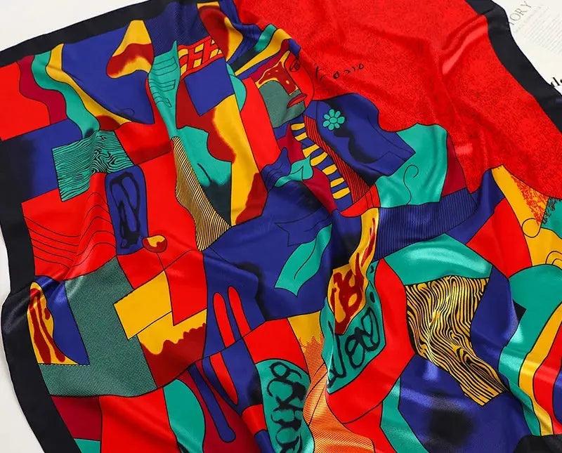 Luxury Silk Satin Square Scarf | Industrial Anti-Slip Solution GLOBGRIP®