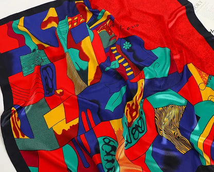 Luxury Silk Satin Square Scarf | Industrial Anti-Slip Solution GLOBGRIP®