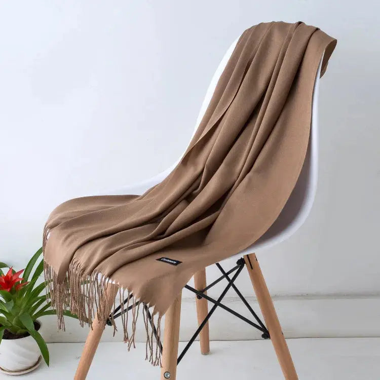 Solid Women's Cashmere Scarf | Industrial Anti-Slip Solution GLOBGRIP®
