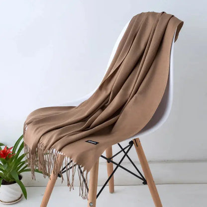 Solid Women's Cashmere Scarf | Industrial Anti-Slip Solution GLOBGRIP®