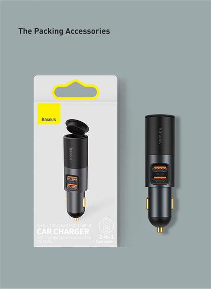⚡ 120W Car Charger Splitter GLOBGRIP®