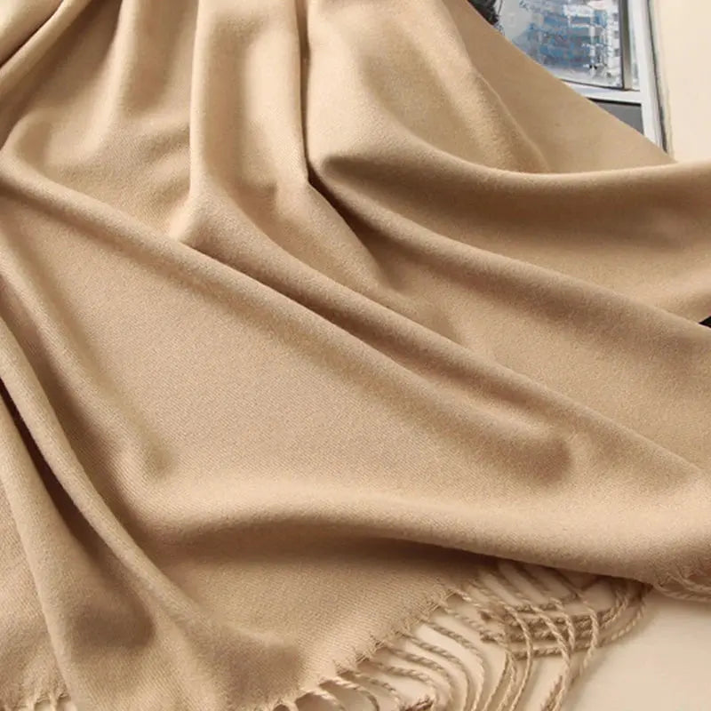 Solid Women's Cashmere Scarf | Industrial Anti-Slip Solution GLOBGRIP®