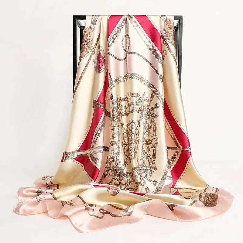 Luxury Silk Satin Square Scarf | Industrial Anti-Slip Solution GLOBGRIP®