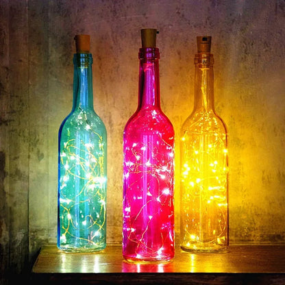 6pcs Bottle Light Battery Power LED Wine Bottle Cork Light String Fairy Christmas Garland for Bar Wedding Xmas Party Decoration GLOBGRIP®
