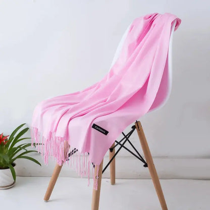 Solid Women's Cashmere Scarf | Industrial Anti-Slip Solution GLOBGRIP®