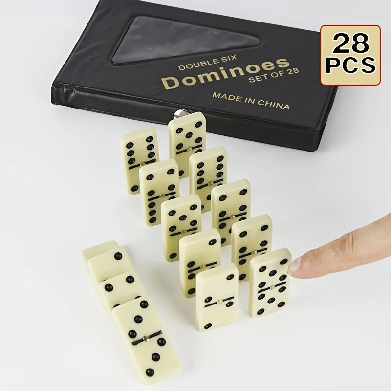 Domino chess set-high-quality board game toys, equipped with sturdy PVC storage boxes, very suitable for family game nights GLOBGRIP®